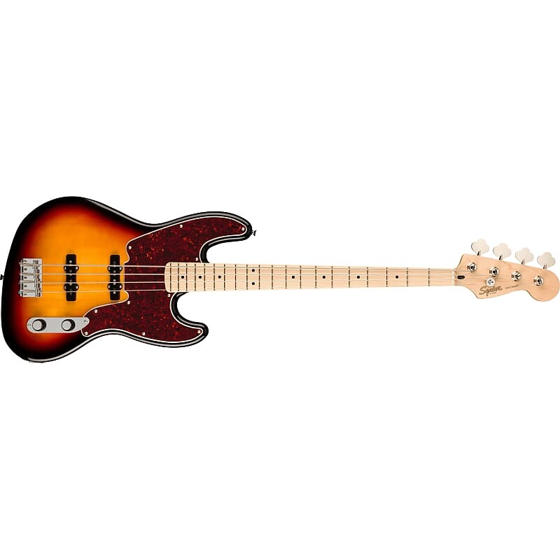 

Squier (Fender) Paranormal Jazz Bass '54, кленовый гриф, 3-цветные солнечные лучи