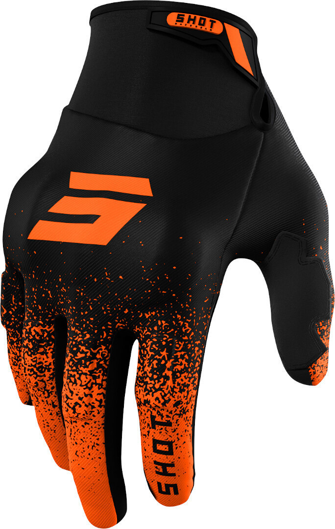 перчатки shot drift rockstar limited edition с логотипом черный Перчатки Shot Drift Edge с логотипом, черный/оранжевый