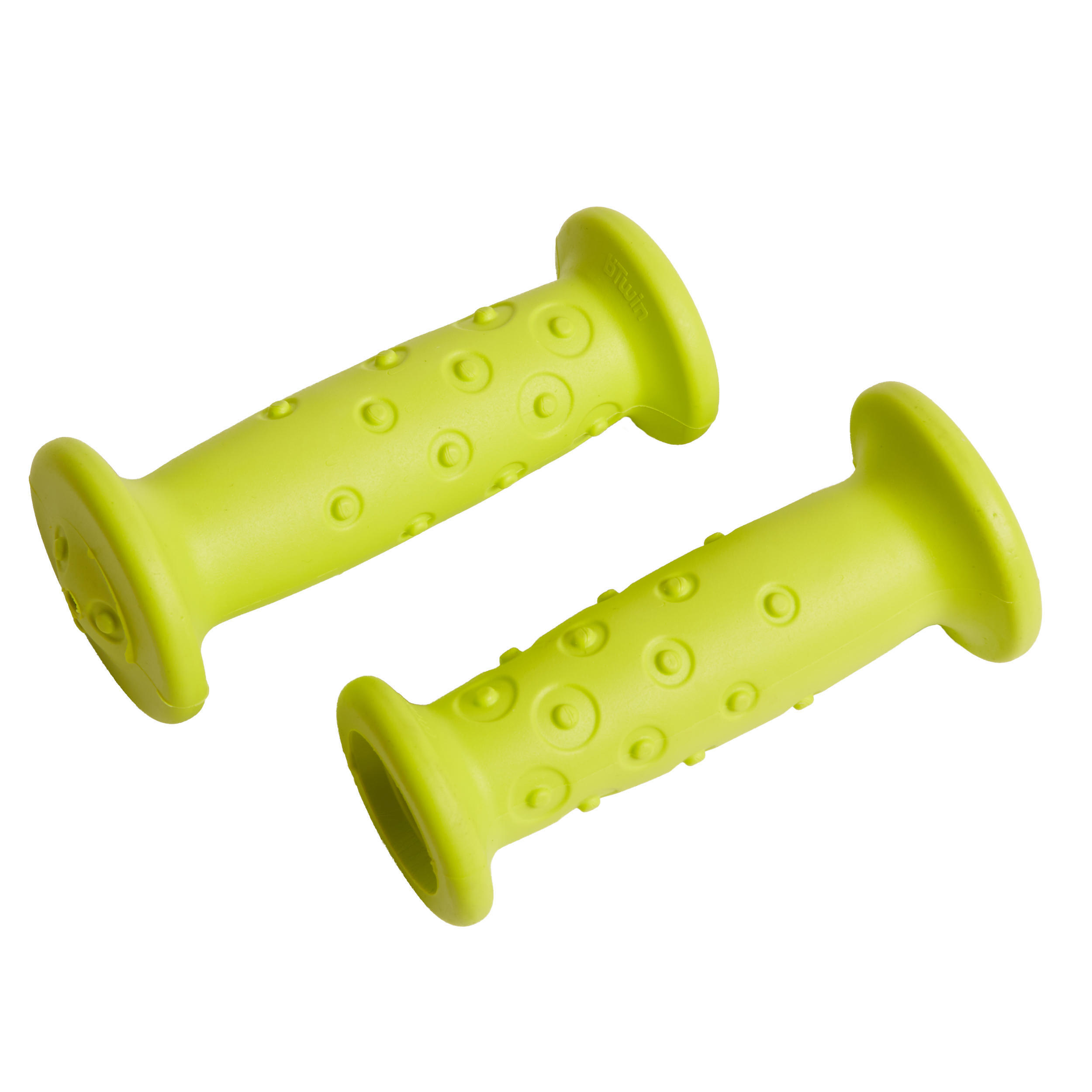 Велосипедные ручки для колес 14, 16 и 10 дюймов светло-зеленые (пара) BTWIN, зеленый лайм