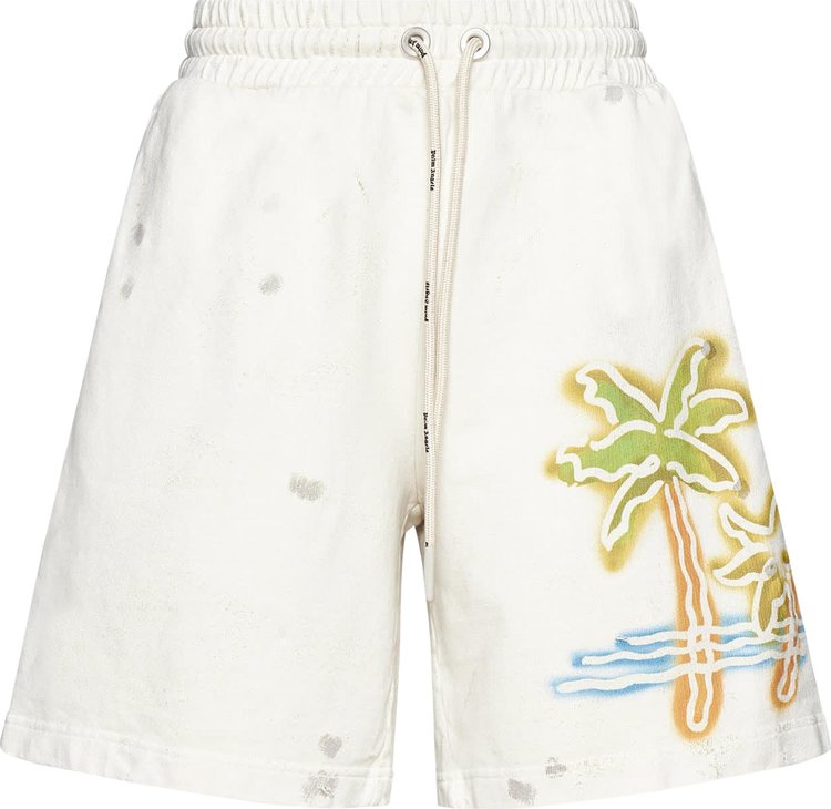 Спортивные шорты Palm Angels Palm Neon Sweatshorts 'Off White/Multicolor', белый темно синие шорты с вышивкой palm angels цвет navy blue off white
