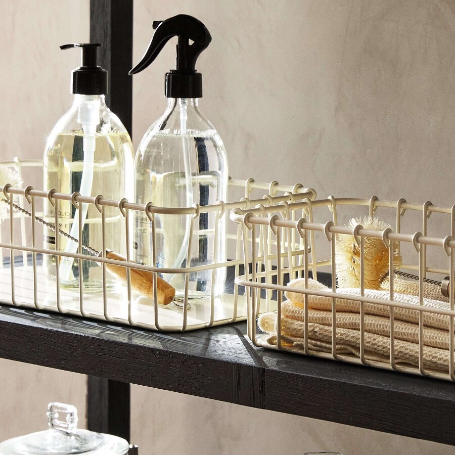 

Корзина Zara Home Lacquered Metallic, кремовый