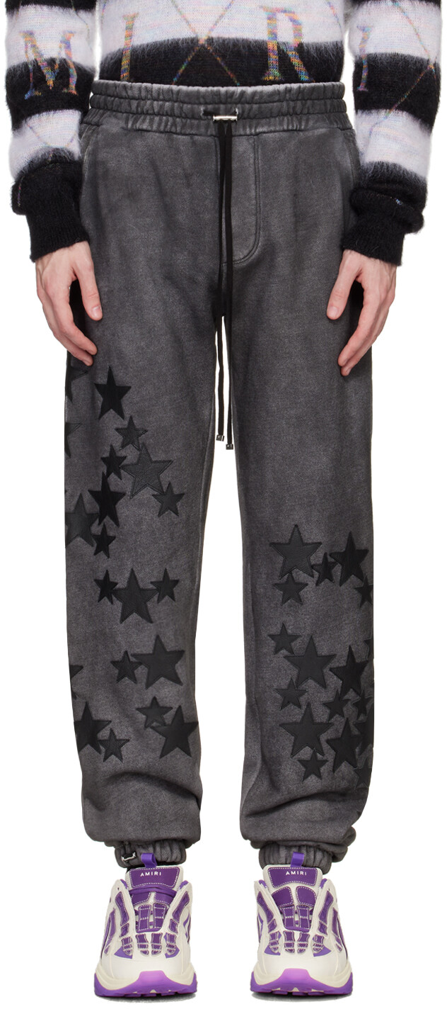 

Черные брюки для отдыха Star с пигментным напылением AMIRI, Черный