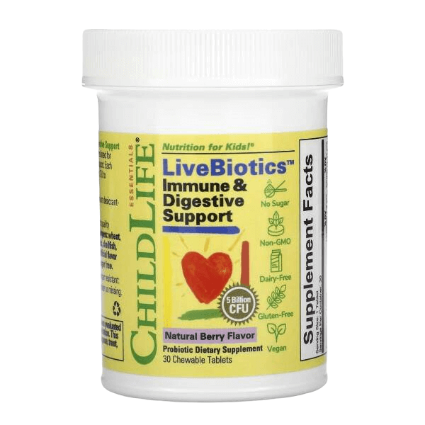 Детский витаминный комплекс LiveBiotics 30 таблеток, ChildLife biotech витаминный комплекс 60 таблеток