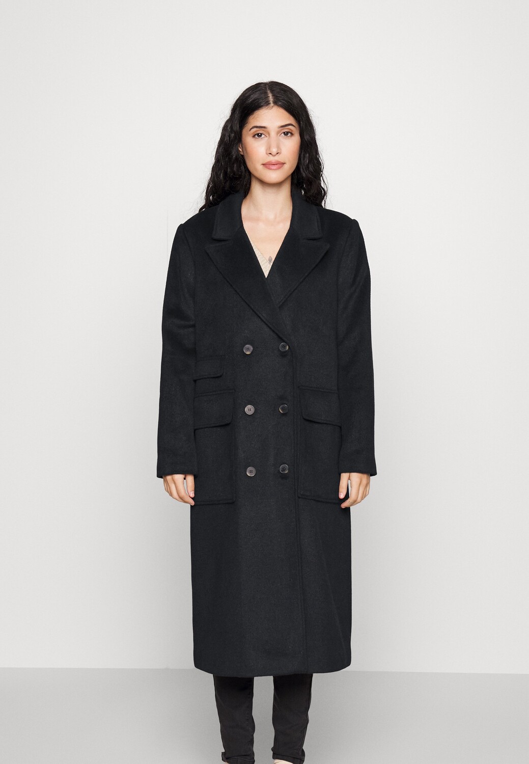 

Пальто классическое Selected Femme Petite, черный