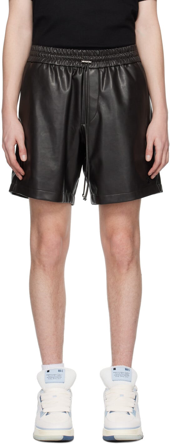 

Коричневые шорты из искусственной кожи с кулиской AMIRI
