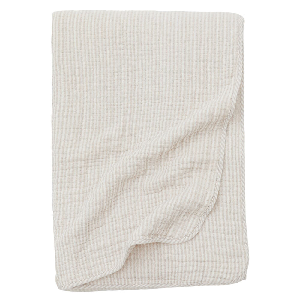 

Покрывало H&M Home Striped, светло-бежевый