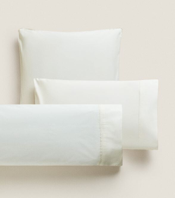 

Наволочка с деталями Zara Home Plain With Detail, светло-желтый