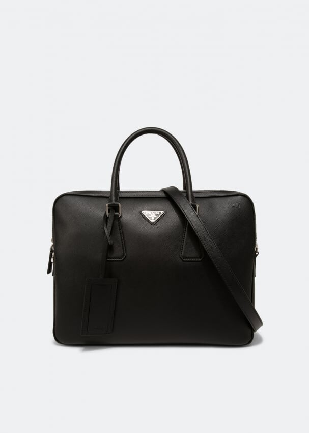 

Сумка-тоут PRADA Saffiano leather bag, черный
