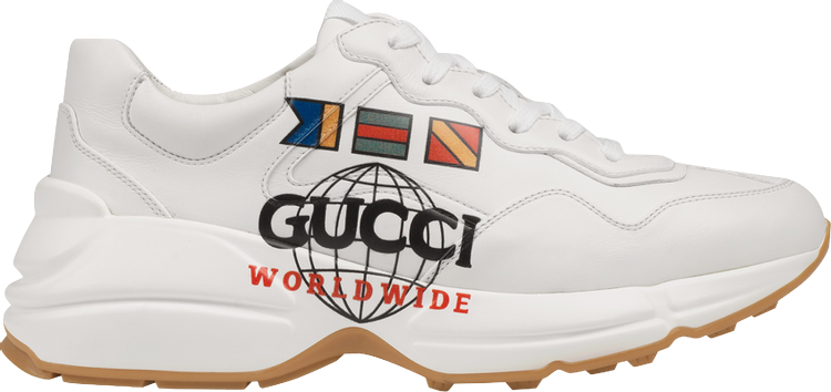 Кроссовки Gucci Wmns Rhyton Worldwide, белый - фото