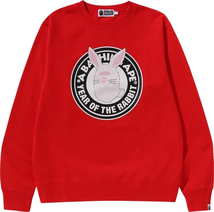 

Толстовка BAPE Year Of The Rabbit Crewneck M 'Red', красный