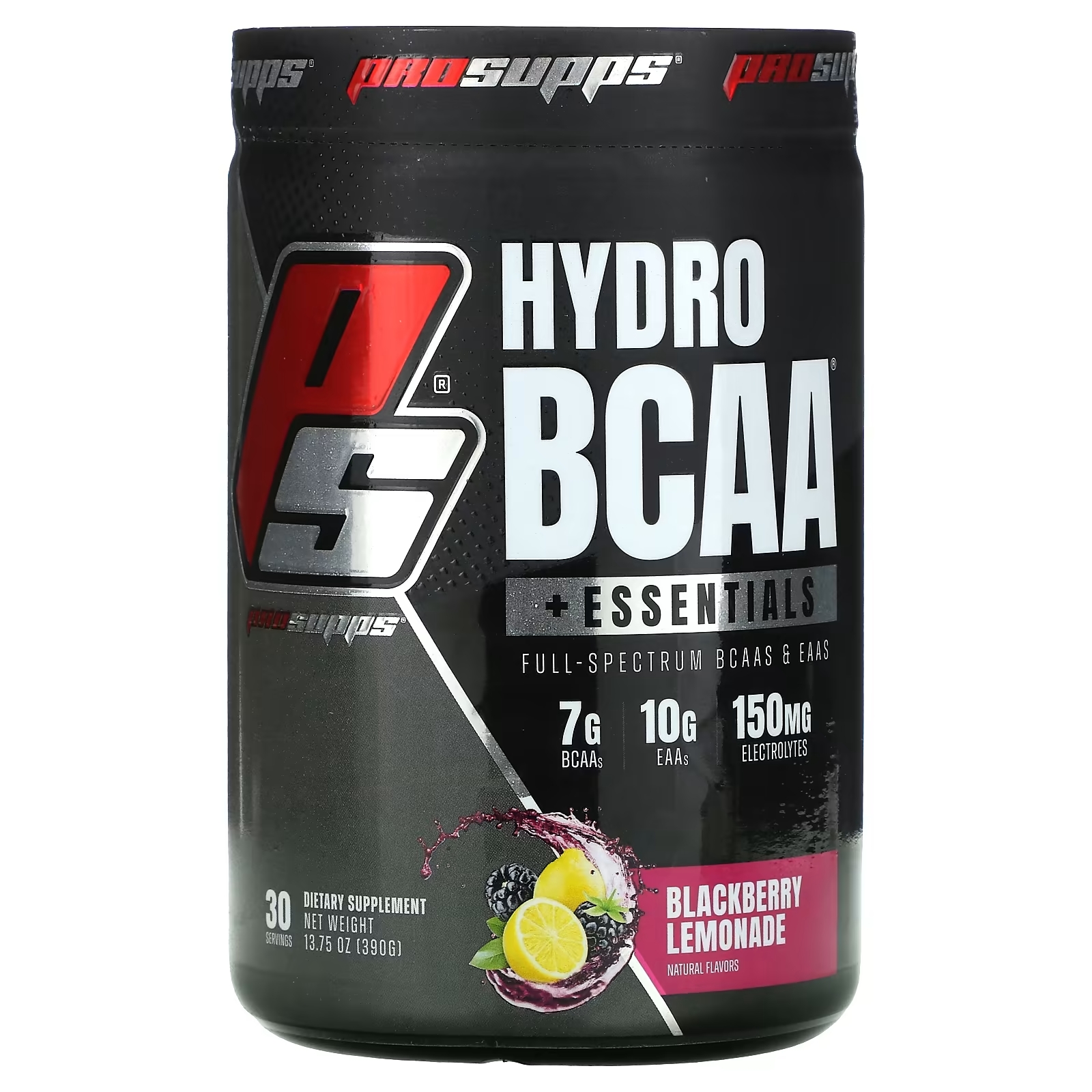 БАД ProSupps Hydro BCAA основные питательные вещества, ежевичный лимонад, 390 г prosupps hydro bcaa essentials арбуз 414 г 14 6 унции