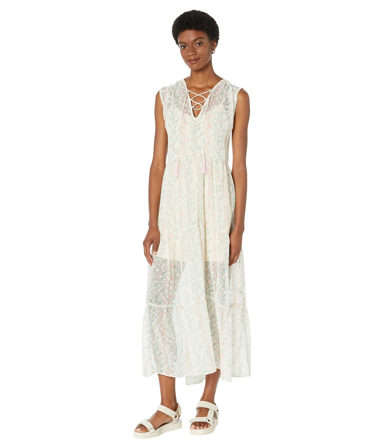 

Платье America & Beyond, Sweet Pea Pretty Tiered Maxi Dress