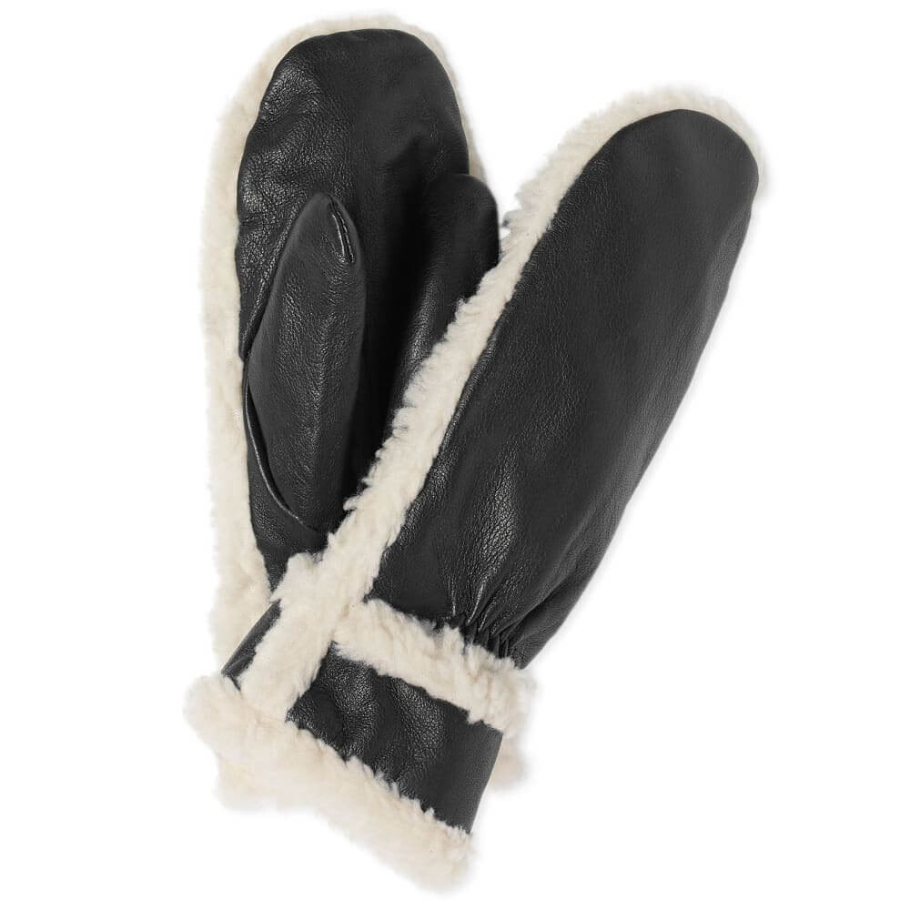 

Варежки Samsøe Samsøe Meadow Leather, черный