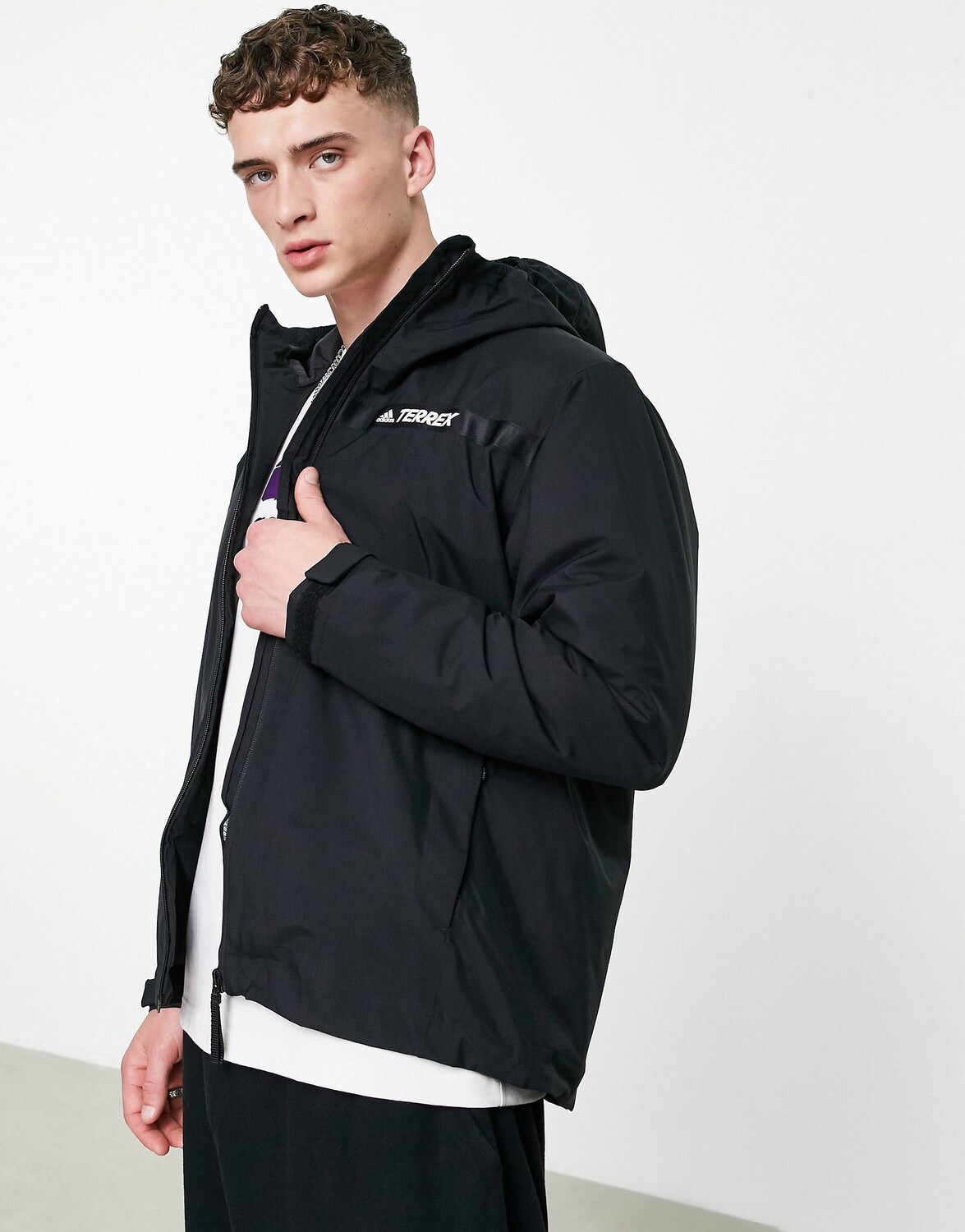 

Черная двухслойная куртка от дождя adidas Terrex RAIN.RDY - BLACK