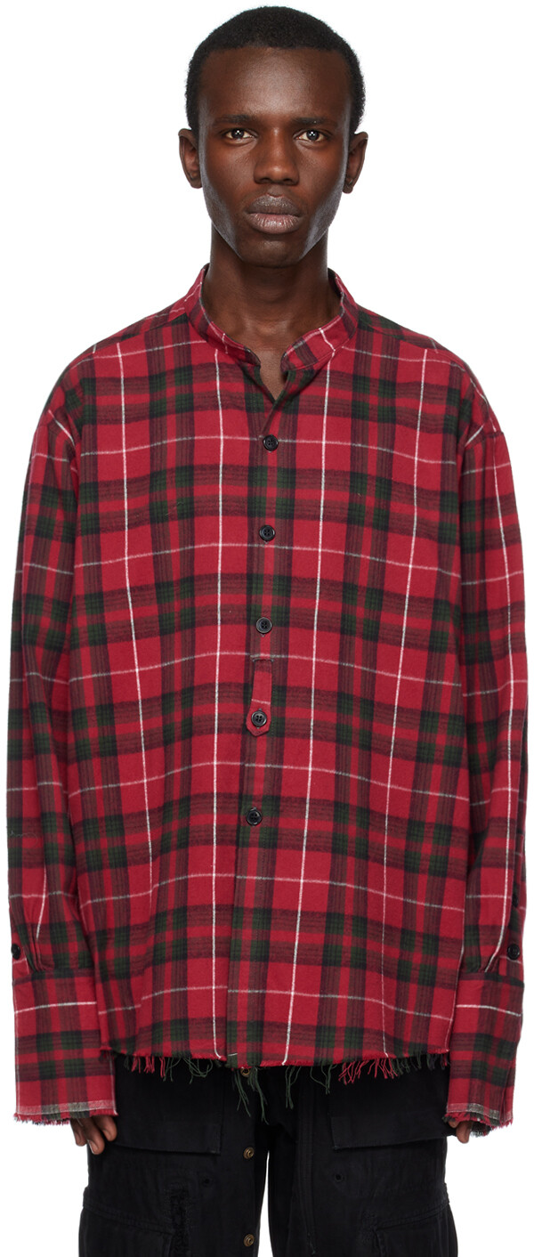 

Красная клетчатая рубашка Greg Lauren