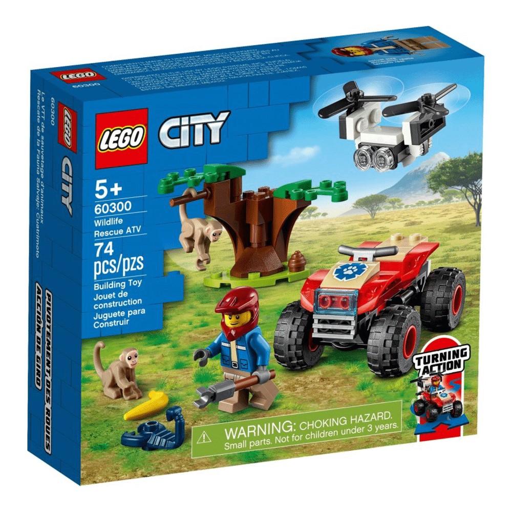 Конструктор LEGO City Stuntz 60300 Спасательный вездеход для зверей игрушка конструктор спасательный внедорожник для зверей lego city wildlife 60301 4 157 элементов