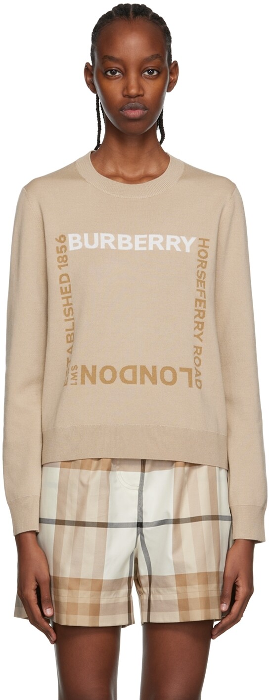 

Бежевый свитер Horseferry Burberry