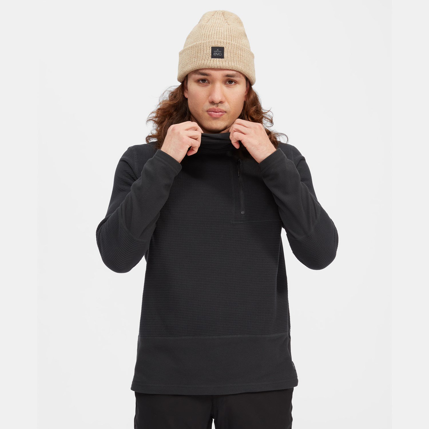 Пуловер Evo Polartec с капюшоном, черный