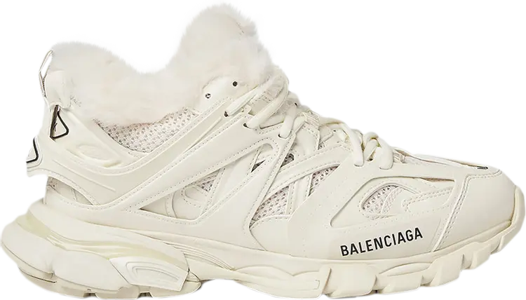 Balenciaga Wmns Track Trainer Fake Fur Egg Shell