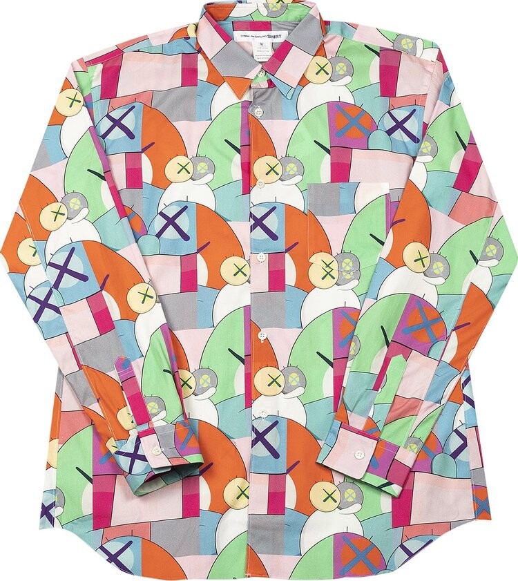 

Рубашка Comme des Garçons SHIRT x KAWS Classic Printed Shirt Print H 'Multicolor', разноцветный