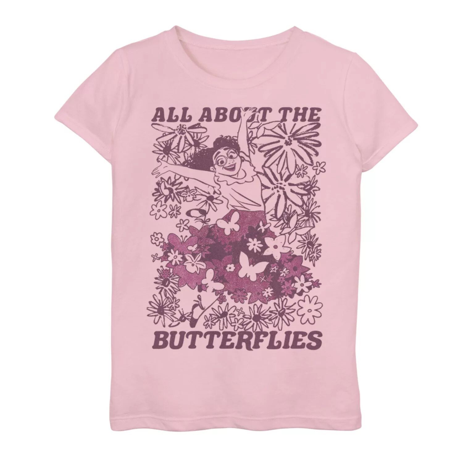 

Футболка с рисунком Disney Encanto All About The Butterflies Mirabel для девочек 7–16 лет Disney