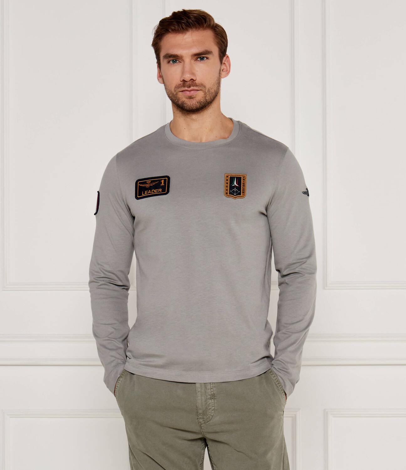 

Лонгслив Aeronautica Militare M.L. Regular Fit, серый