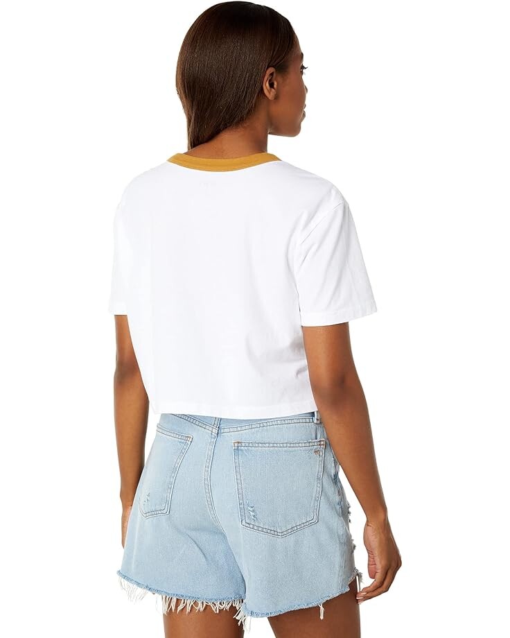 

Футболка Madewell MWL Camp Resort Ringer Crop Tee, цвет Eyelet White