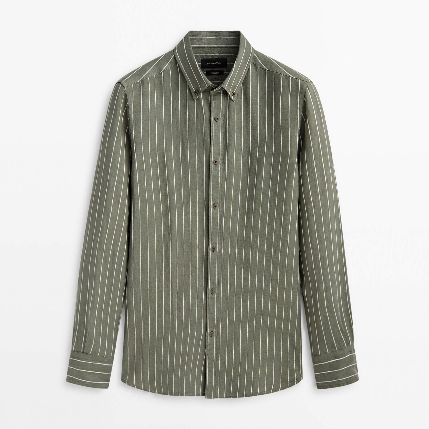 

Рубашка Massimo Dutti Slim Fit Striped, зеленый