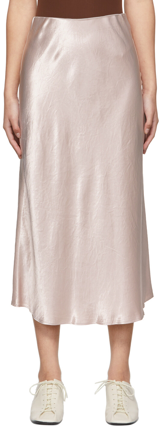 

Розовая атласная юбка Alessio Max Mara Leisure