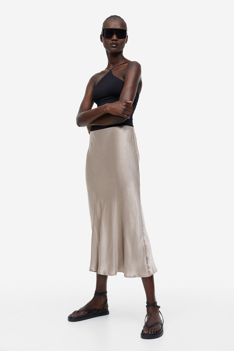 

Юбка-клеш H&M, бежевый