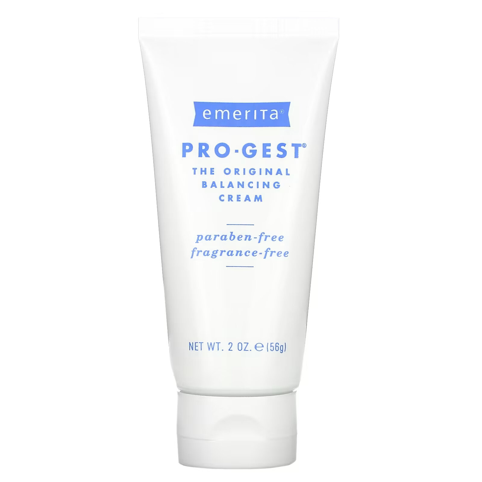 Emerita, Pro-Gest, крем с прогестероном, без запаха, 2 унции (56 г) source naturals крем с прогестероном 56 7 г 2 унции
