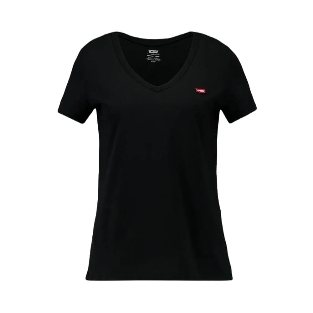 Футболка Levi's Perfect V Neck, черный - фото