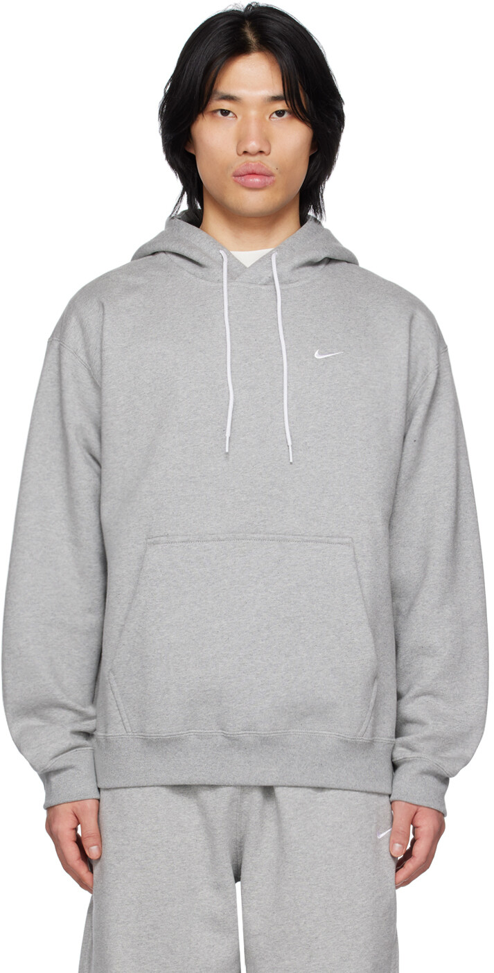 

Мужская толстовка с капюшоном Nike Solo Swoosh, серый