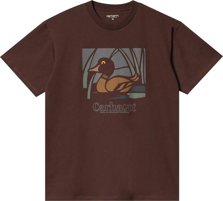 

Футболка Carhartt WIP Duck Pond T-Shirt 'Ale', коричневый
