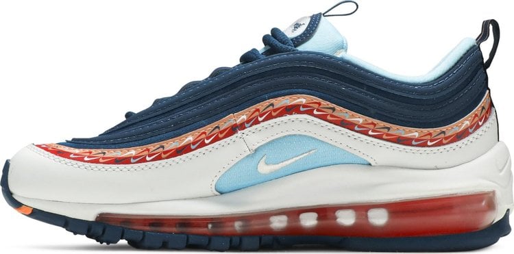 Кроссовки Nike Air Max 97 GS 'Swoosh Chain', бирюзовый – купить по