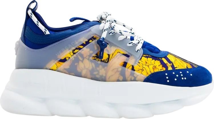 

Кроссовки Versace Chain Reaction Bluette Gold, синий