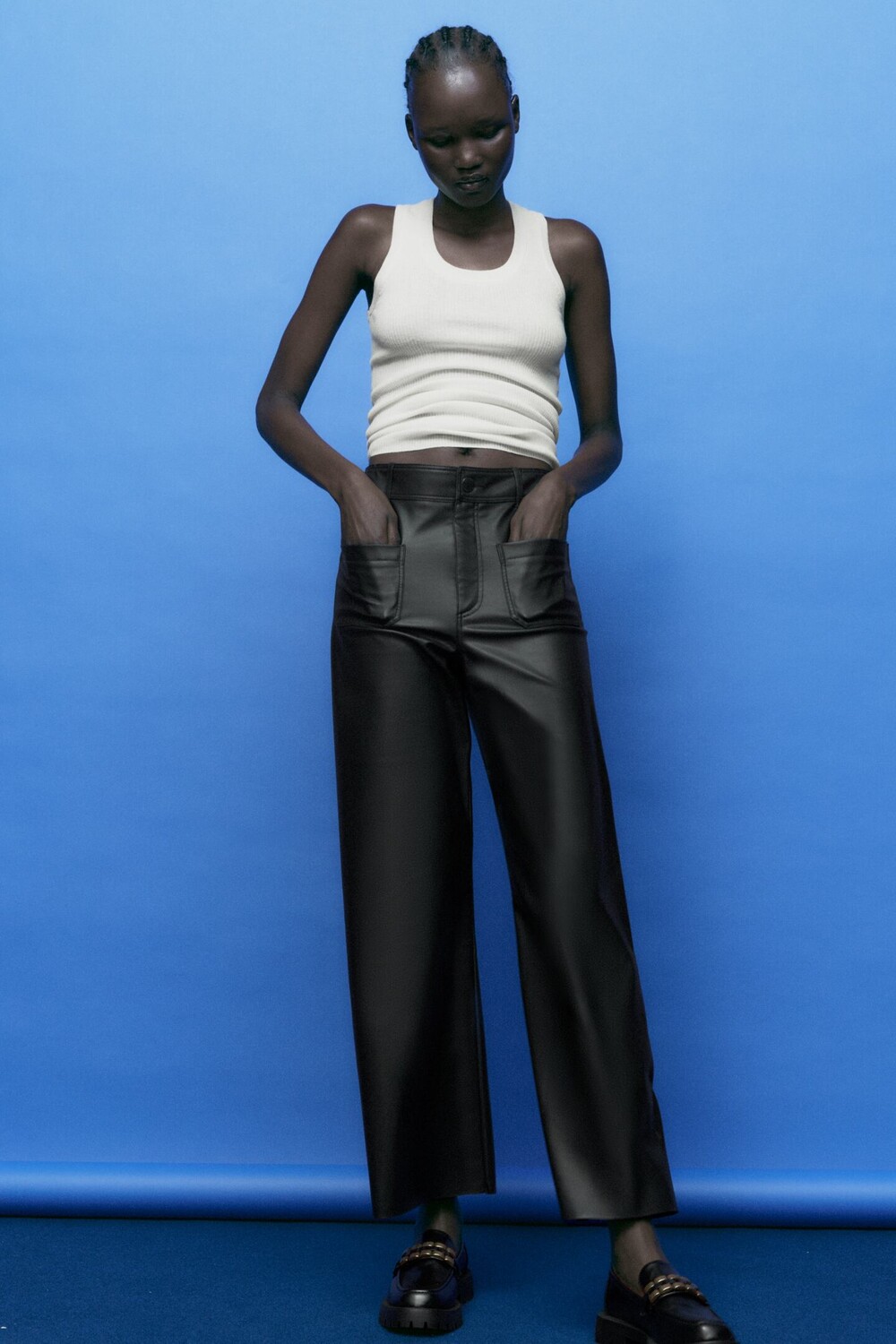 

Украшенные лоферы на спортивной подошве ZARA, черный