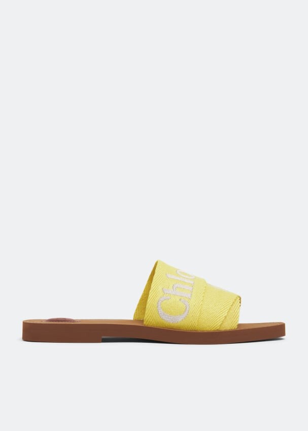 

Сандалии CHLOÉ Woody flat sandals, желтый