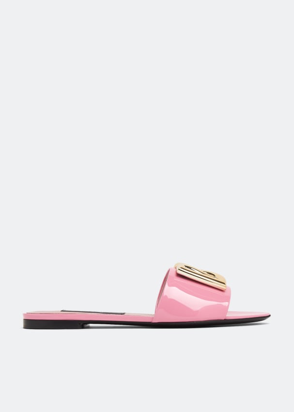 цена Сандалии DOLCE&GABBANA DG logo sandals, розовый