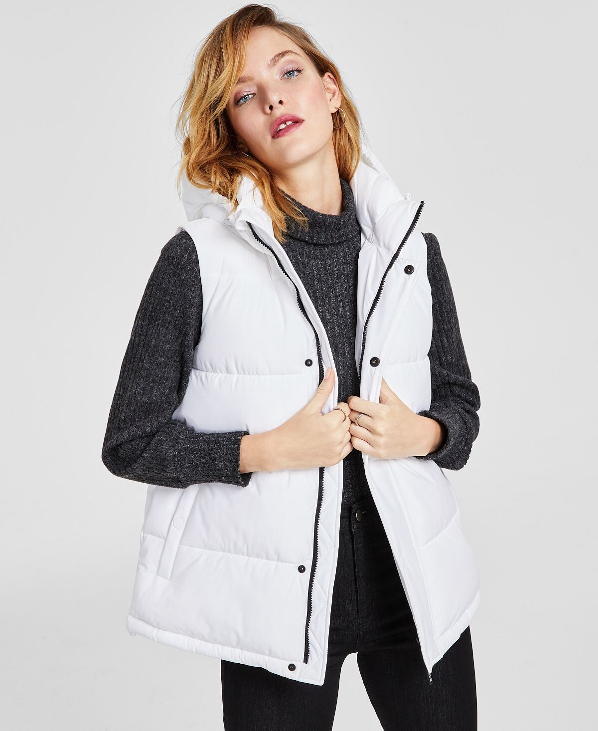 

Женский эластичный жилет с капюшоном, созданный для macy's BCBGeneration, мульти