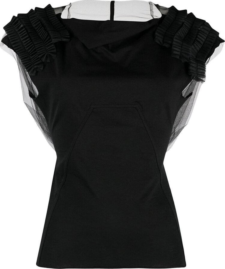 

Топ Rick Owens Shoulder Detail Knit Top 'Black', черный