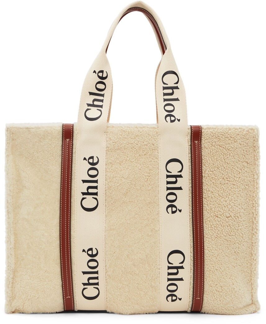

Большая объемная сумка-тоут Off-White Woody Chloé
