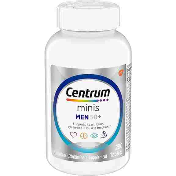 Мультивитамины Centrum Minis Men 50+ Multivitamins, 280 таблеток витаминная добавка centrum silver 50 30 таблеток unbranded