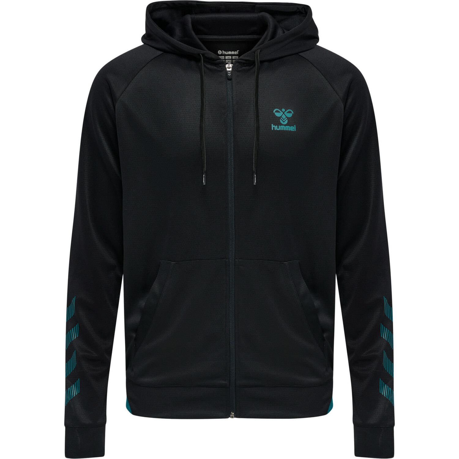 

Hmlgg12 Action Zip Hoodie Hoodie Mens HUMMEL, черный