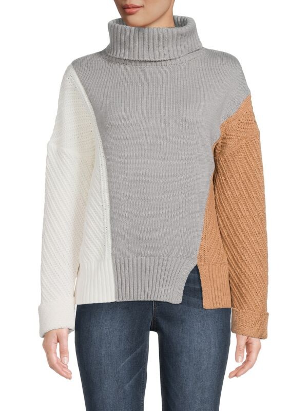 

Водолазка с цветными блоками Cliché Grey multicolor