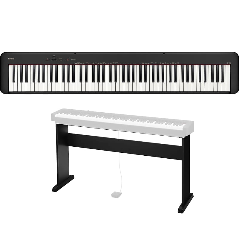 Casio CDP-S160 88-клавишная клавиатура для цифрового пианино, черная с деревянной подставкой CDP-S160-B