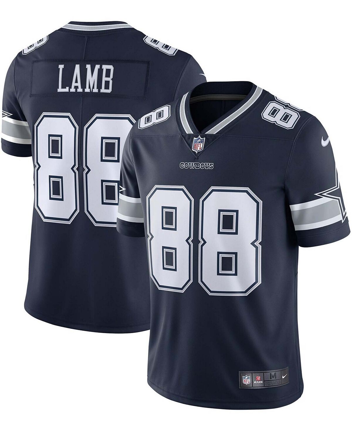

Мужская футболка ceedee lamb dallas cowboys vapor limited Nike, синий