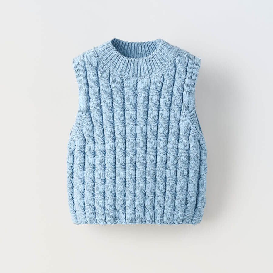 

Топ для девочки Zara Chenille , светло-синий