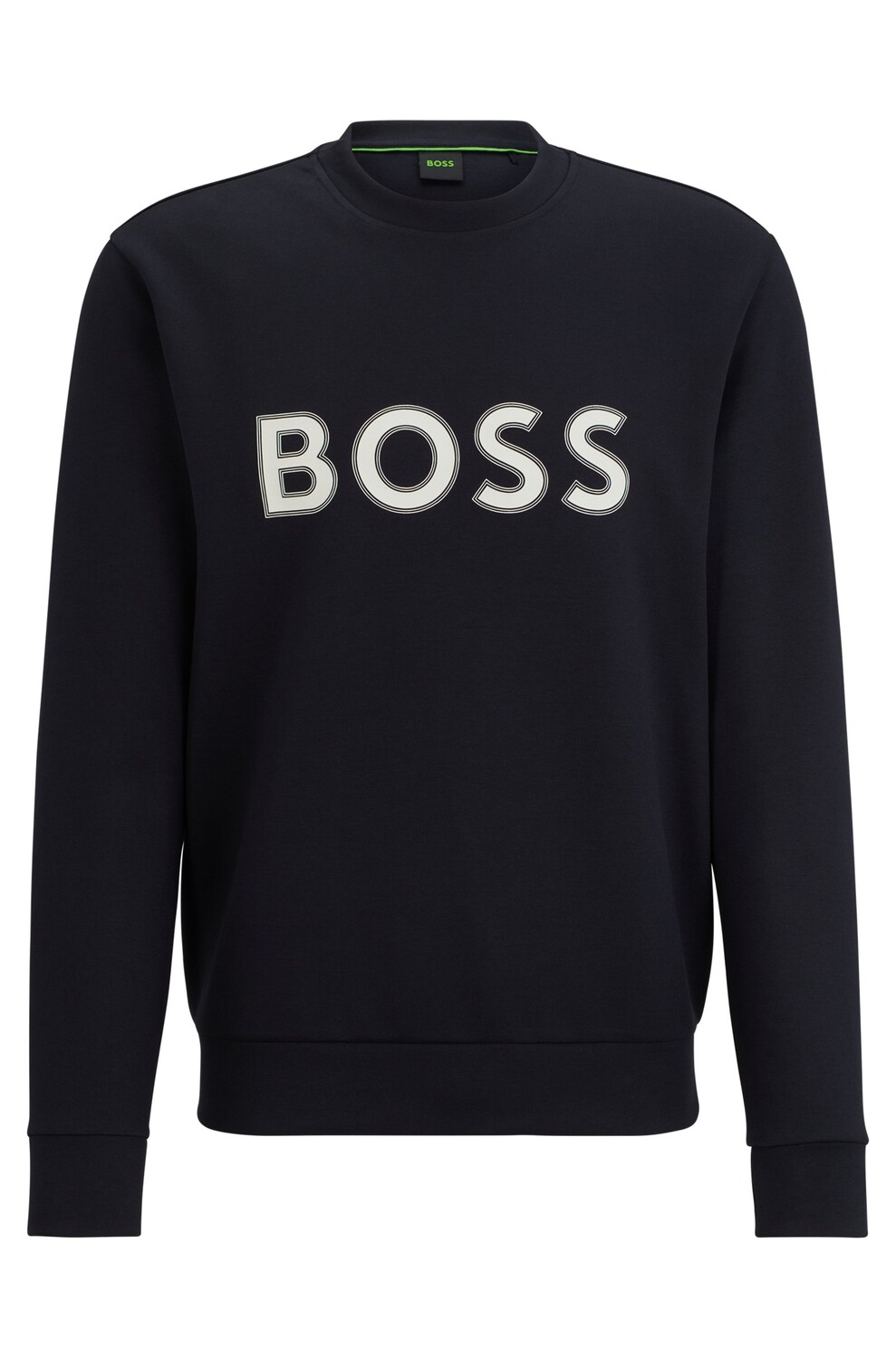 

Свитшот Boss Cotton-blend With Hd Logo Print, темно-синий