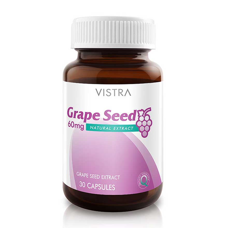 Экстракт виноградных косточек Vistra, 60 мг, 30 капсул экстракт киви vistra kiwi extract 50 мг 30 капсул